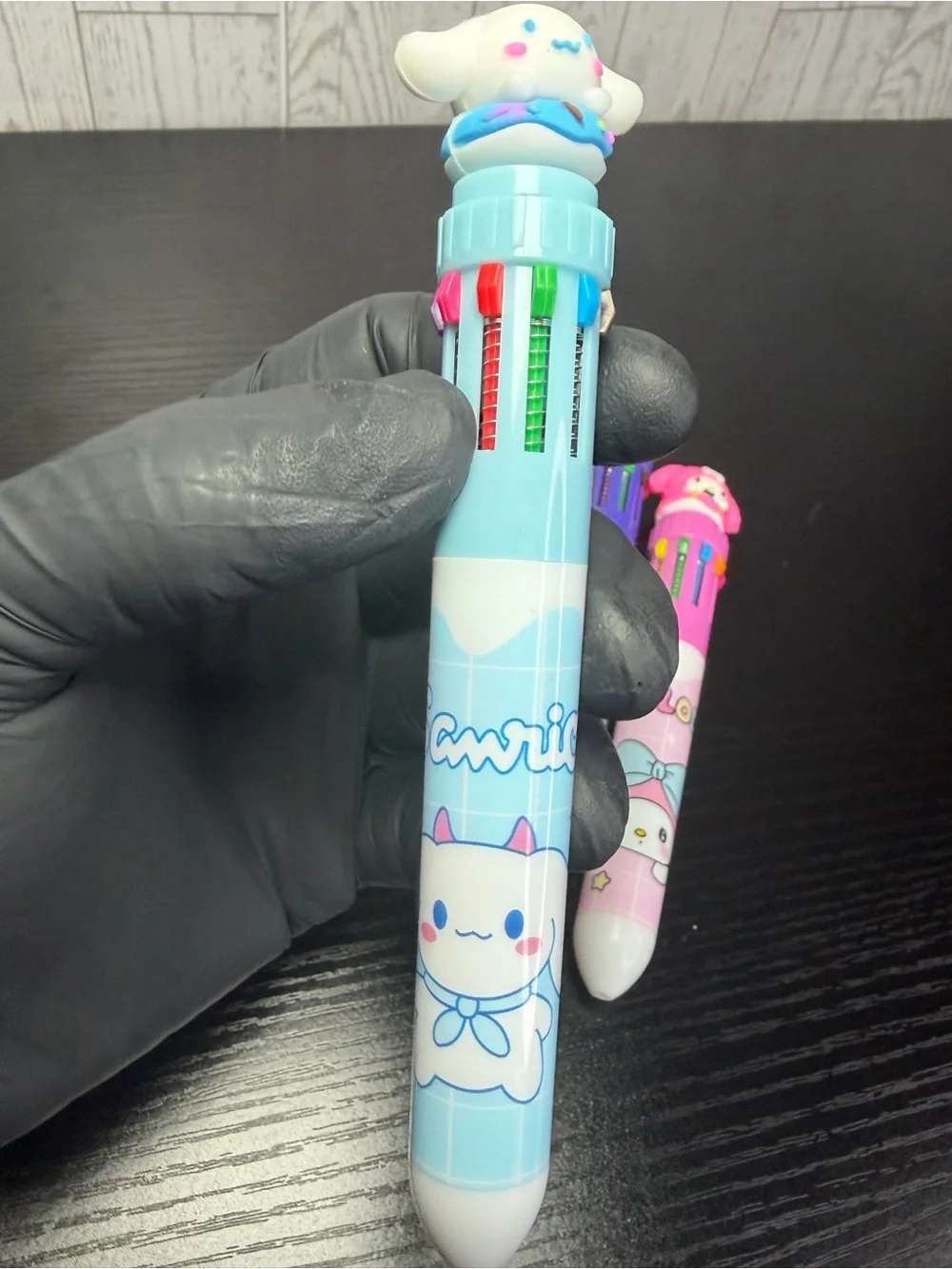 3 NEW Sanrio Pastel Multi-Ink Character Pens - Blue, Purple, Pink